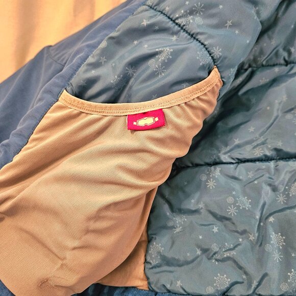 LL Bean VTG 1X XL Ski Jacket Nylon Aqua Blue Women Full Zip Insulated Zip Hood - Picture 12 of 16